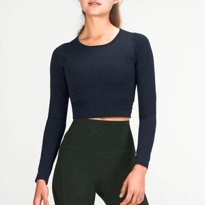 Lululemon Ebb To Street Crop Long Sleeve Top